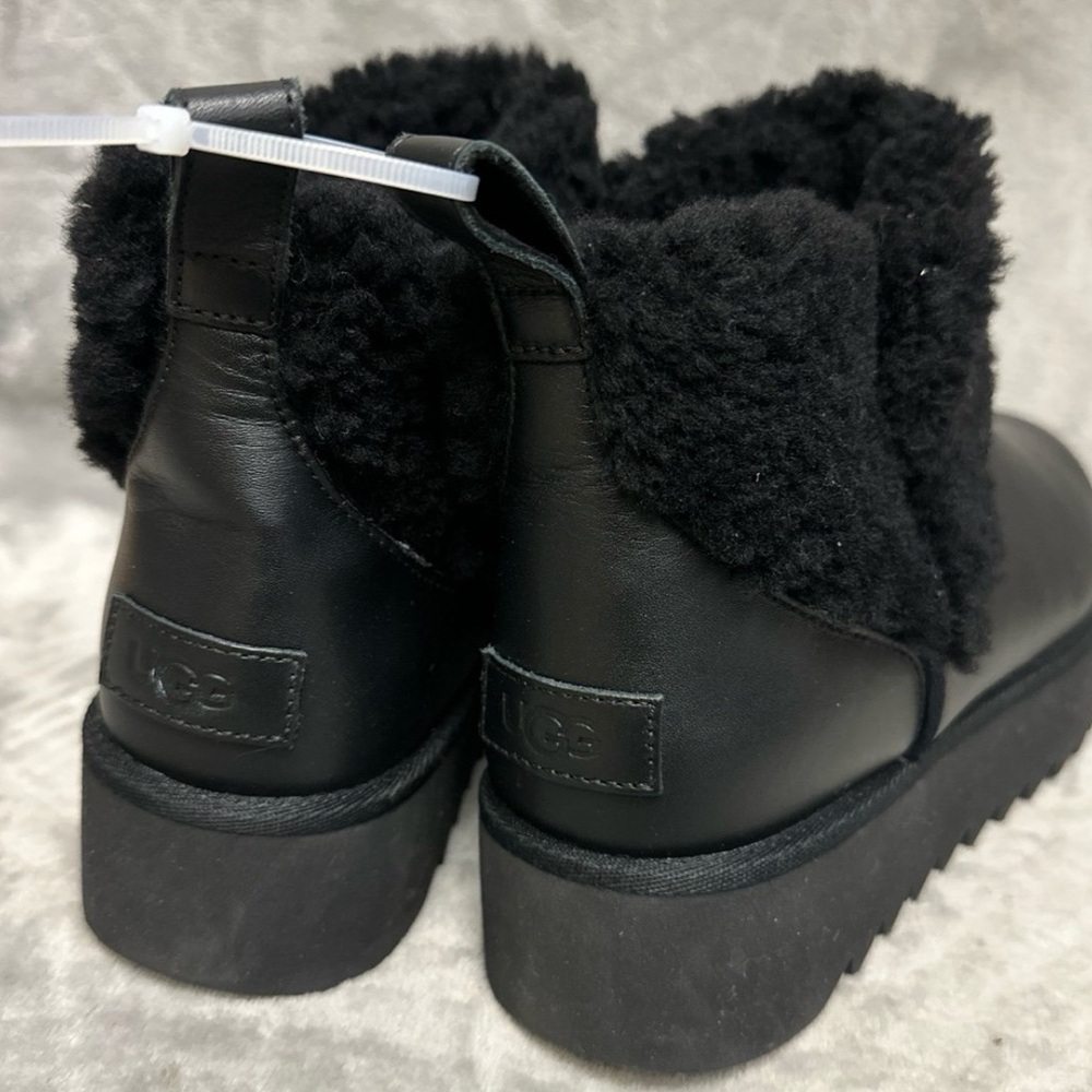 UGG ULTRA MINI ALINA CURLED BOOTS SIZE 10 - Picture 4 of 7